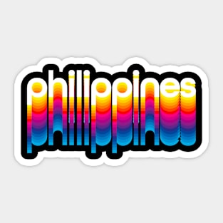 Filipino Pride - Colorful Rainbow Graphic - Proud Filipino Sticker